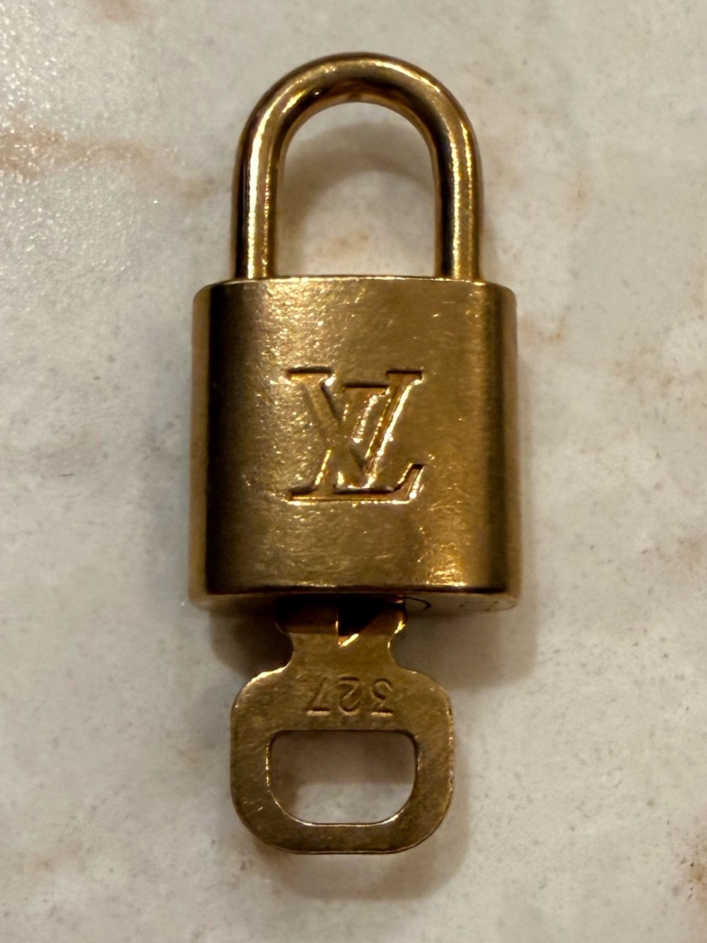 Authentic Louis Vuitton Padlock & Matching Key, Stamped 327